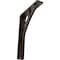 Ekena Millwork Galveston Wrought Iron Bracket, (Single center brace), Antiqued Brass 1 1/2"W x 5 1/2"D x 8"H BKTM01X05X08SGLABS - alternate 1